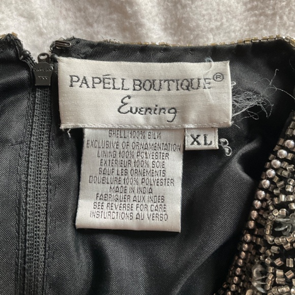 Short sleeved beaded Papell Boutique evening top - Picture 12 of 13